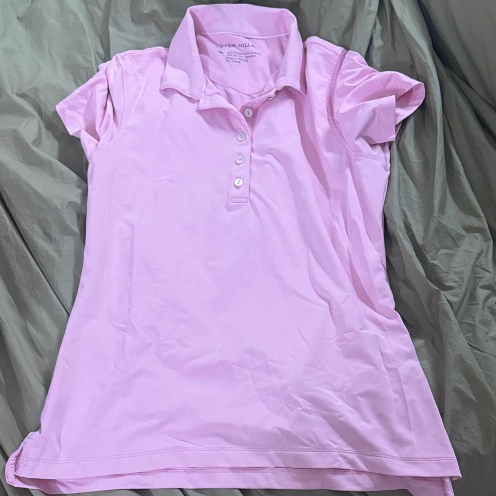 Peter Millar Light Pink Short Sleeve Polo Shirt